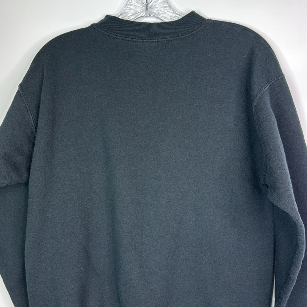 Vintage Hanes Black Alaska Moose Aurora Borealis Crew Sweatshirt Small - Picture 5 of 10